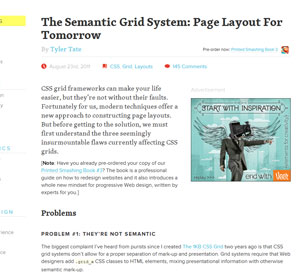 The Semantic Grid System: Page Layout For Tomorrow